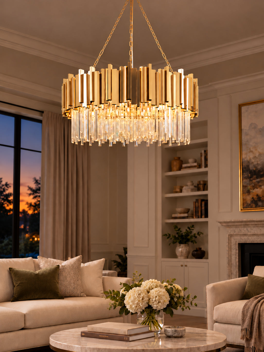 Luxury Gold & Crystal Chandeliers