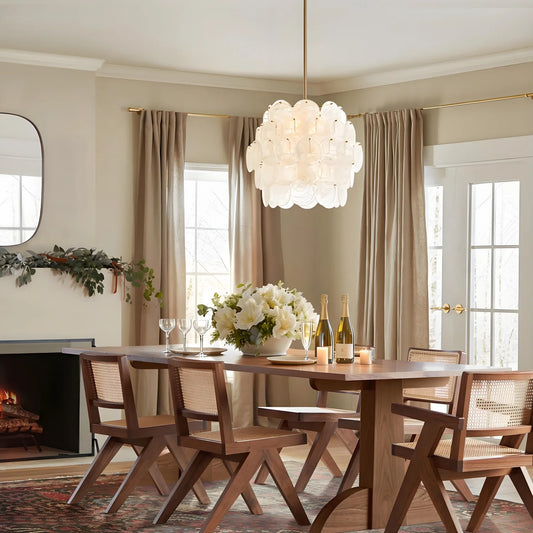 Minimalist Grand Glass Discs Spherical Chandelier