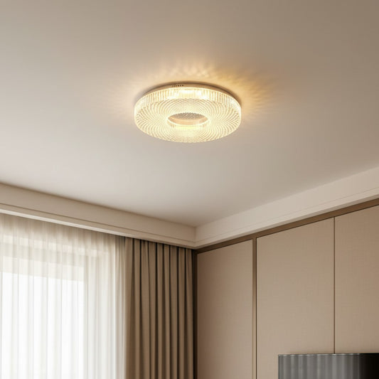 Modern Round Crystal Ceiling Light for Living Room