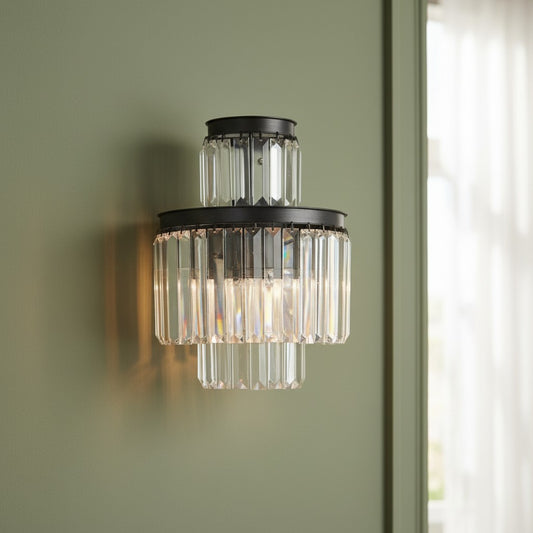 Modern Art Deco Crystal Wall Sconce