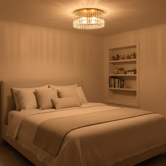 Modern Prismatic Crystal Ceiling Light for Living Room