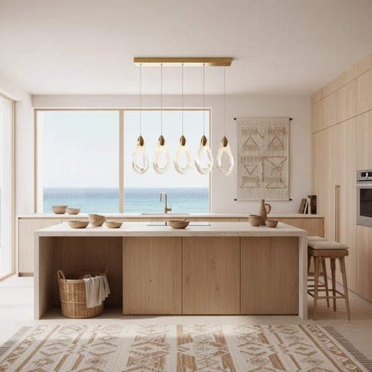 Modern Minimalist Resin 5-Light Chandelier for Kitchen Islands