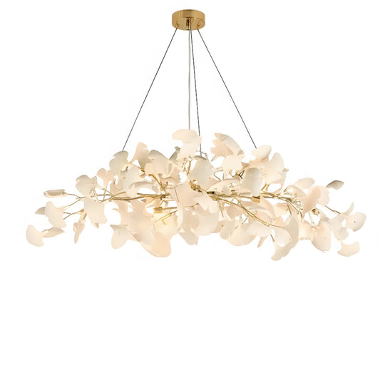 Modern Nordic Ginkgo Ceramic Pendant Light for Kitchen Islands and Living Room