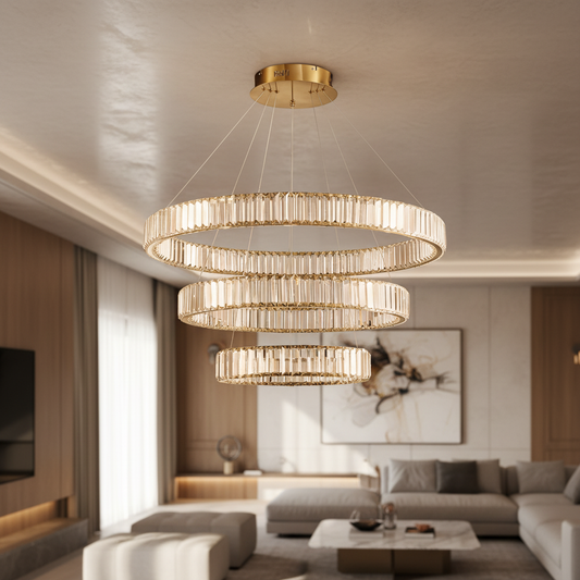 Modern Circular Led Crystal Chandelier