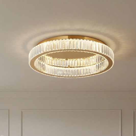 Modern Light Luxury Crystal Round Ceiling Light