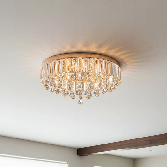 Minimalist Luxury Crystal Bead 6/9-Light Ceiling Lamp