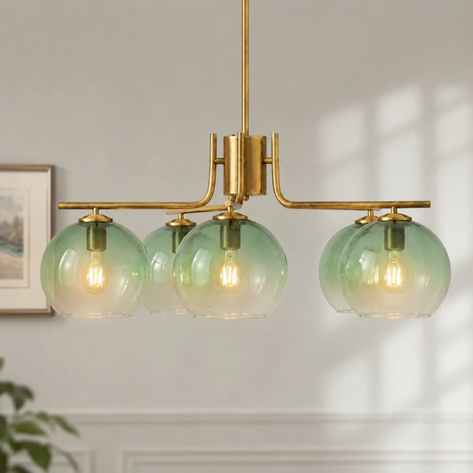 Adrian Modern Metal Glass Multi‑Light Globe Chandelier