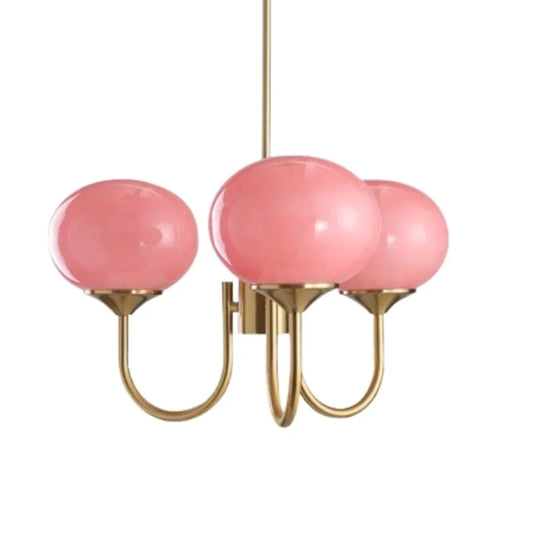 Rheon Bauhaus Cream Glass Globe Chandelier