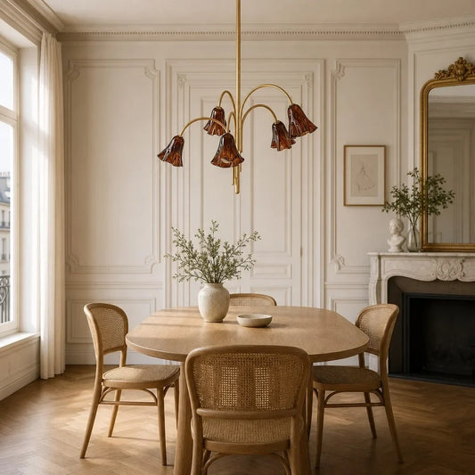 Floren Modern Colorful Floral Glass Chandelier