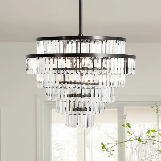 Luxury Crystal Round Tiered Chandelier