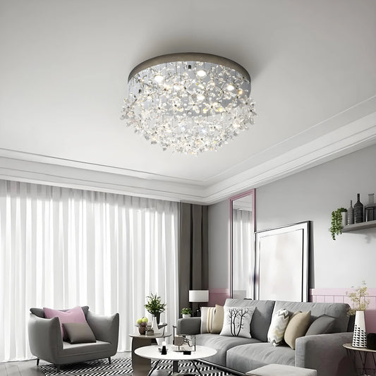 Luxury Shiny Crystal Round Ceiling Light