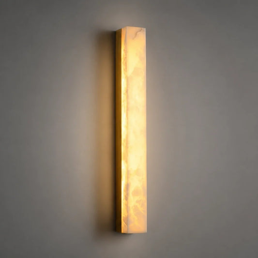 Minimalist Alabaster Rectangular Wall Light