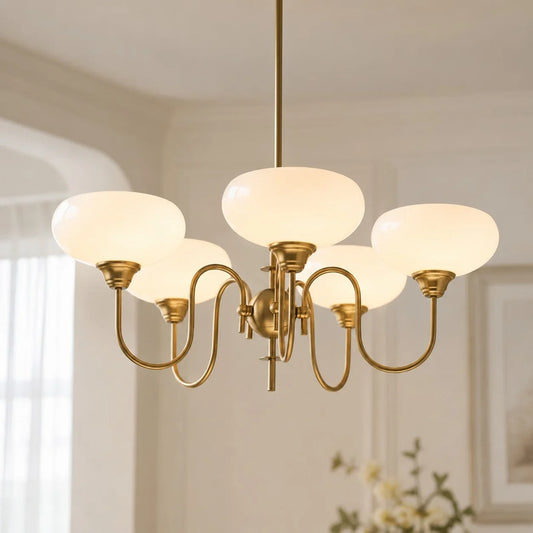 Voren Modern Bauhaus Bubble Glass Chandelier