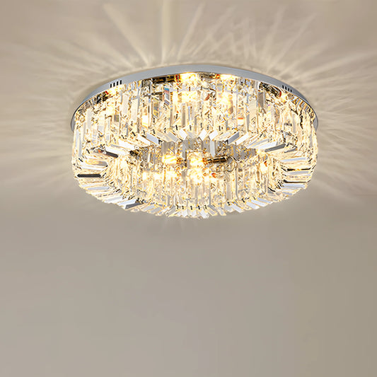 Modern Elegant Crystal Flush Mount Ceiling Light