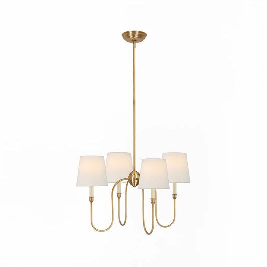 Modern Multi-Arm Drum Fabric Chandelier