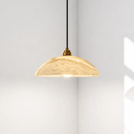 Modern Alabaster Dome Pendant Lamp
