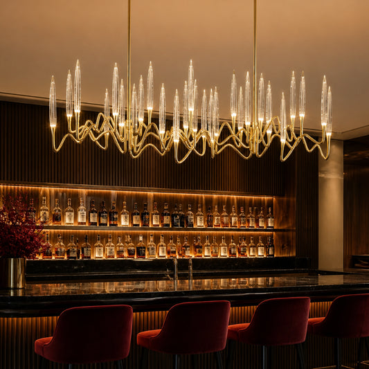 Modern Led Crystal Branch Chandelier-Statement Lighting
