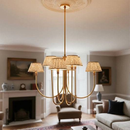 Vintage Layered Floral Print Fabric Chandelier