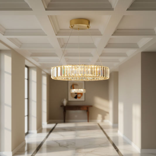 Modern Circular Led Crystal Chandelier