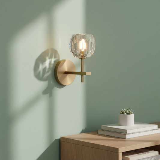 Modern Crystal Sphere Wall Sconce