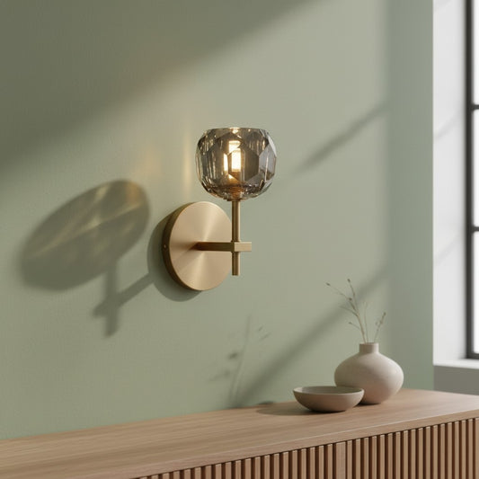 Modern Crystal Sphere Wall Sconce
