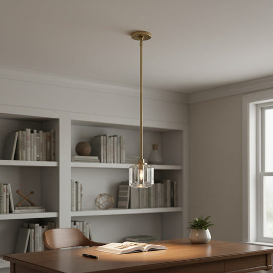 Retro Pumpkin-Shaped Crystal Pendant Light for Bedroom