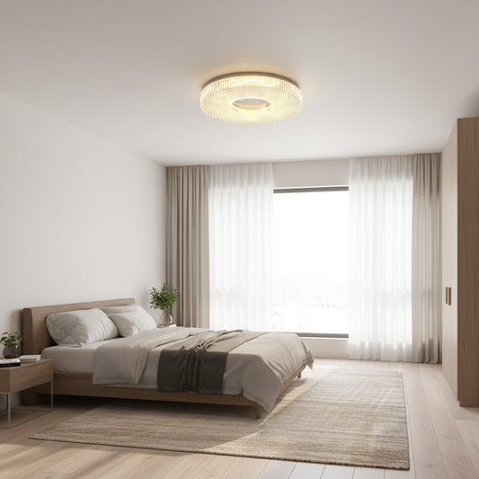 Modern Round Crystal Ceiling Light for Living Room