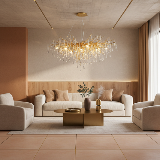 Modern Tree Branch Raindrop Crystal Chandelier