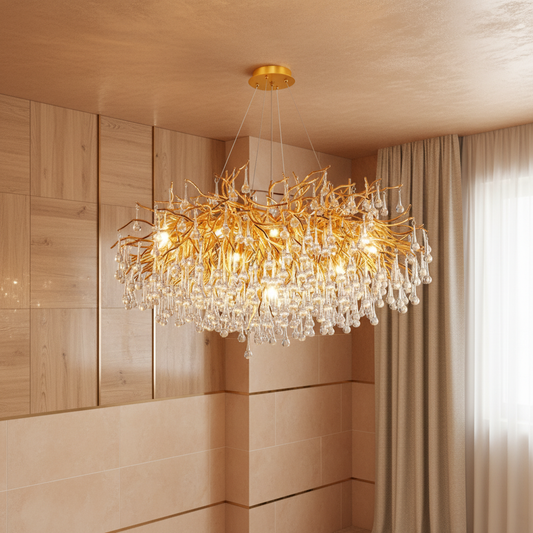 Modern Tree Branch Raindrop Crystal Chandelier