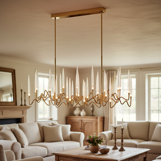 Modern Led Crystal Branch Chandelier-Statement Lighting