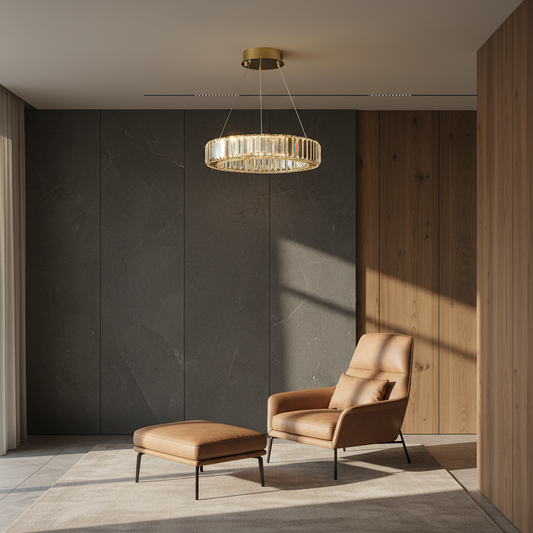 Modern Circular Led Crystal Chandelier