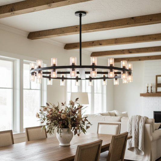 Modern Round Dimmable Crystal Crystal Cup Style Chandelier