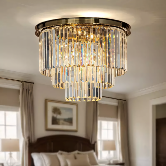 Modern Luxurious 3 Tier Crystal Chandelier