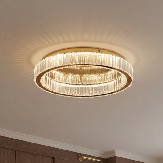 Modern Light Luxury Crystal Round Ceiling Light