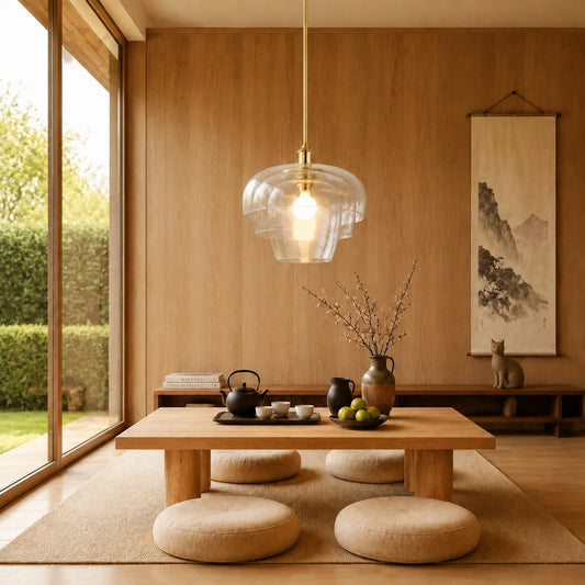 Lirvenn Modern Glass Dome Layered Pendant Light