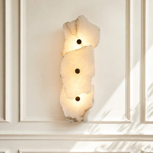 Artistic Deco Alabaster Flower LED Wall Light