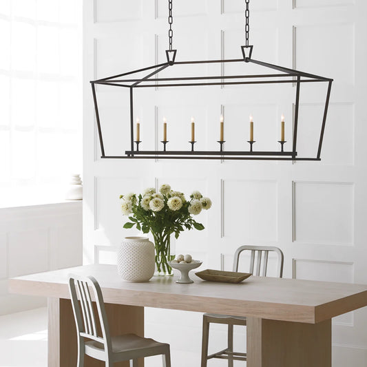 Charlotte Modern Farmhouse Lantern Iron Chandelier