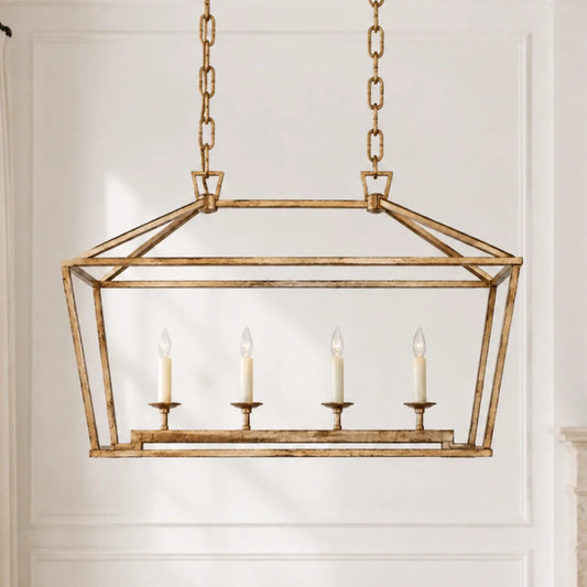 Charlotte Modern Farmhouse Lantern Iron Chandelier