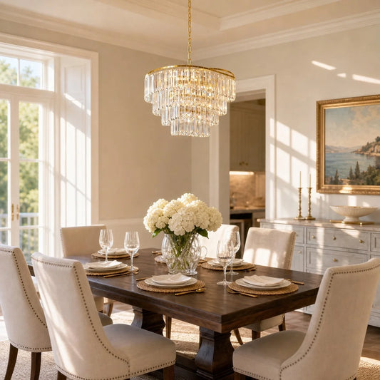 Corvin Modern Luxury Crystal Round Chandelier