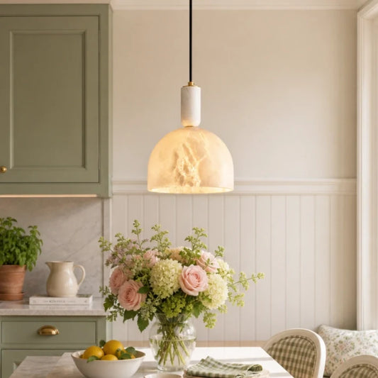 Elegant Alabaster Marble Pendant Light