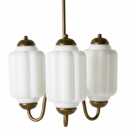 Evelyn Vintage Milk Glass Multi-Light Eloise Chandelier