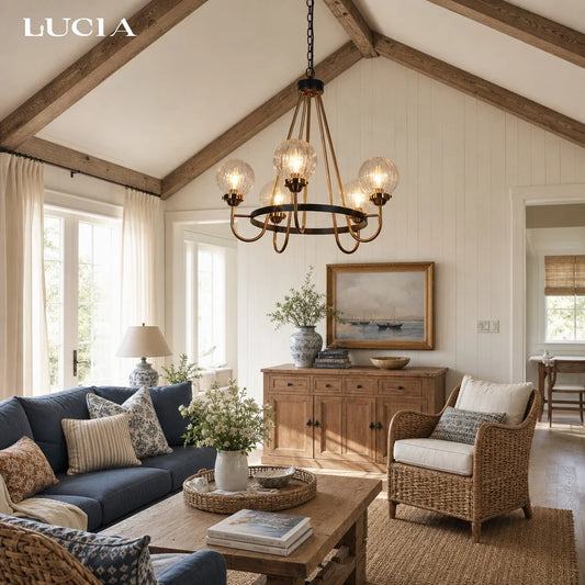 Gildas Luxury 5-Light Adjustable Wagon Wheel Chandelier