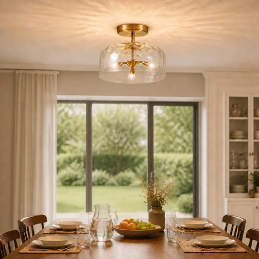 Giselle Modern Water Ripple Glass Ceiling Light