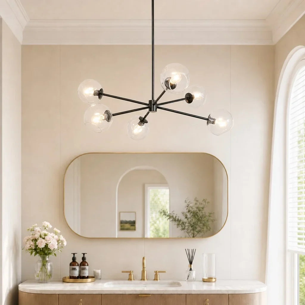 Kaelin Modern Staggered Brass Pear Glass Chandelier2.webp__PID:fd4e029f-648c-4c97-b74e-a4a10f547104