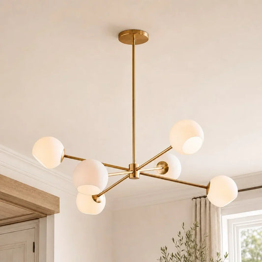 Adeline Modern Glass Globe Sputnik Chandelier