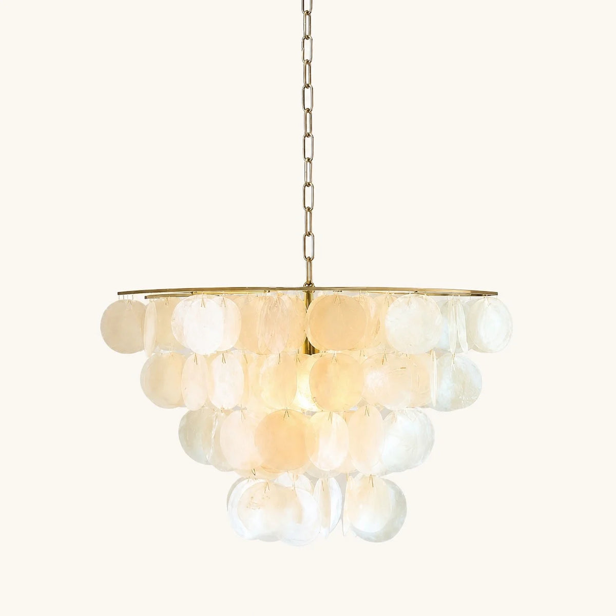 Leslie Luxury Natural Shell Metal Chandelier.webp__PID:19abc8bd-d106-4e75-8a47-31271f593487