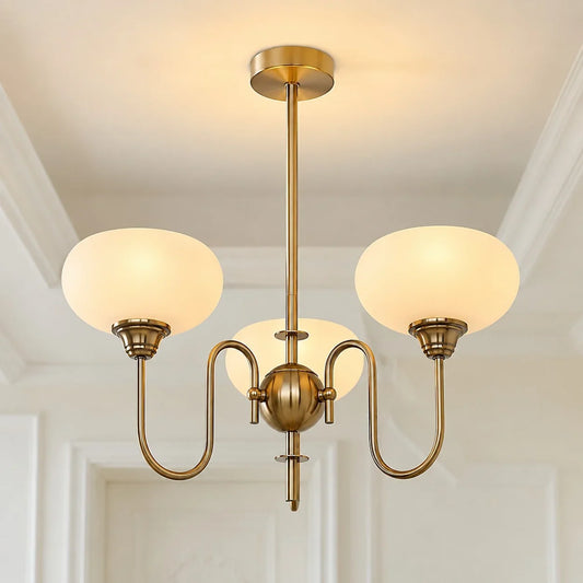 Luna Cream White Bubble Glass Ceiling Light