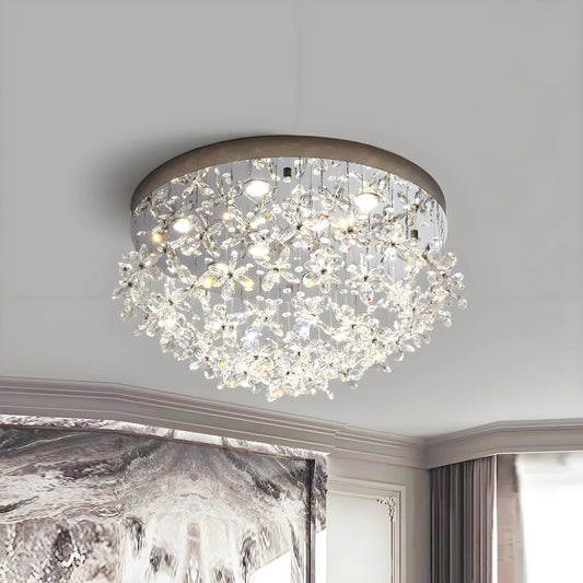 Luxury Shiny Crystal Round Ceiling Light