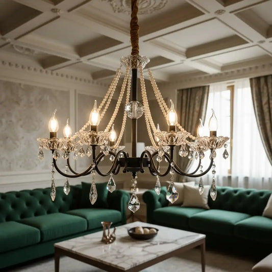 Luxury Sparkling Droplet Crystal Chandelier