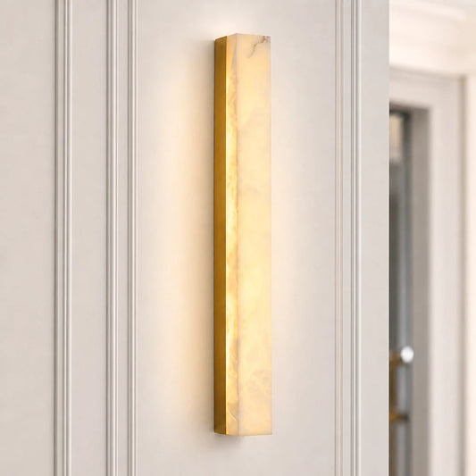 Minimalist Alabaster Rectangular Wall Light